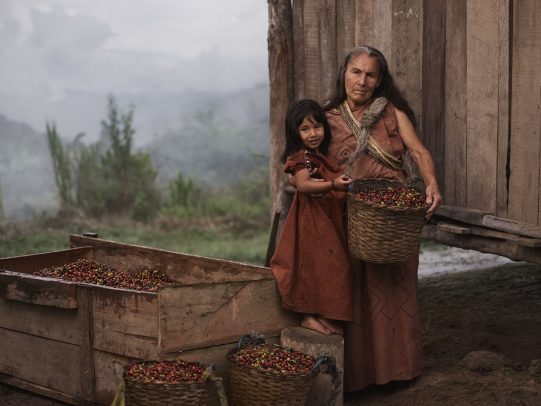 grandmother holding a 