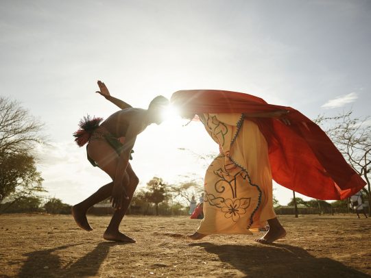 boy and girl dancing in traditional dress for Lavazza Calendar 2016 by Joey L