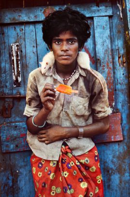 Girl with two rats on her shoulder