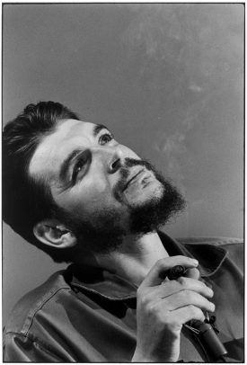 portrait of Che Guevara smoking cigar