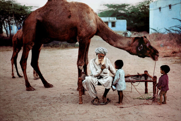 A grandson takes orders to fetch water