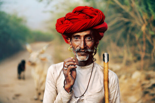 rabari shepard with red turban