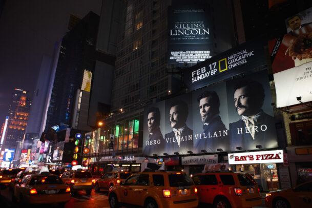 Killing Lincoln advertising outside by Joey L. 