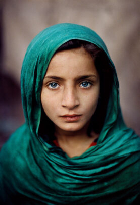 girl with green shawl
