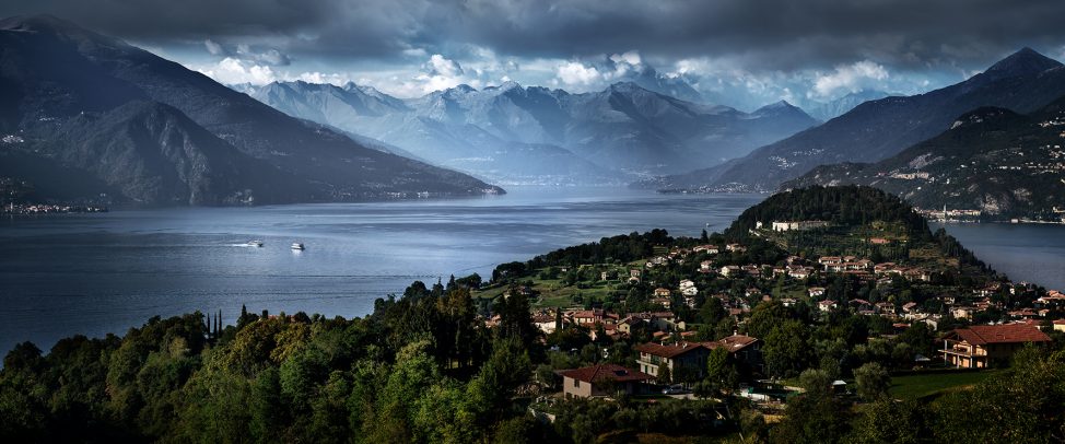 view of Como and his lake and mountains