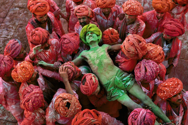 Man at Holi Festival