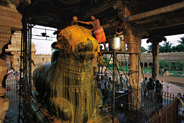 offerings to sacred bull Nandi