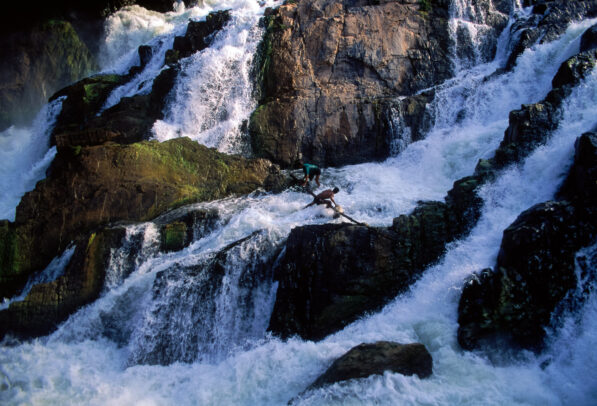 fisherman at Khone Falls laos cambodia