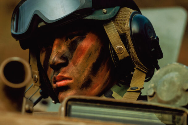camouflaged south korean soldier