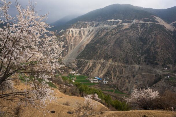 yunnan mountains with a long road