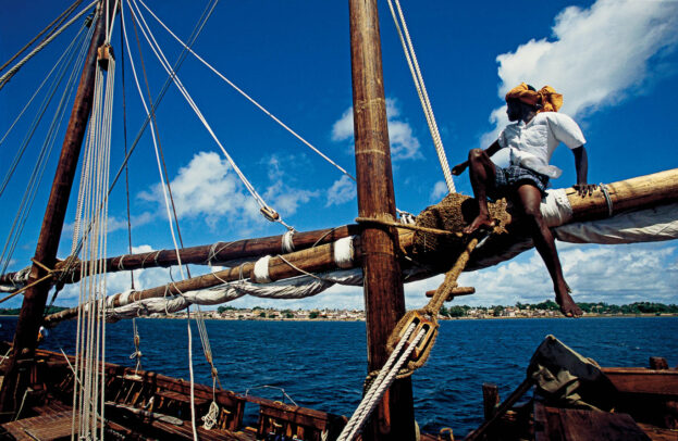 The Sanjeeda makes landfall at Lamu Island, Kenya.