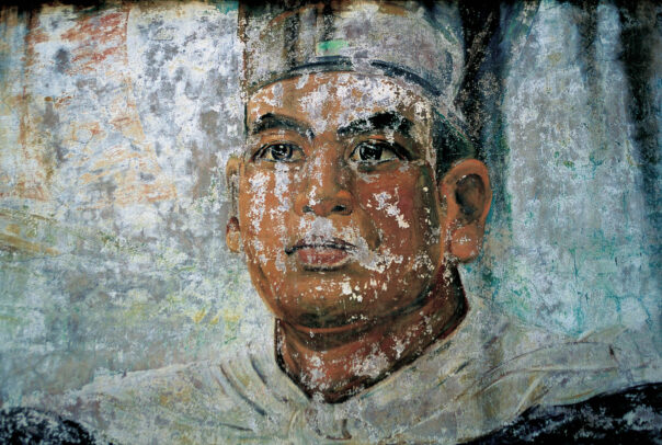 faded mural of Zheng He